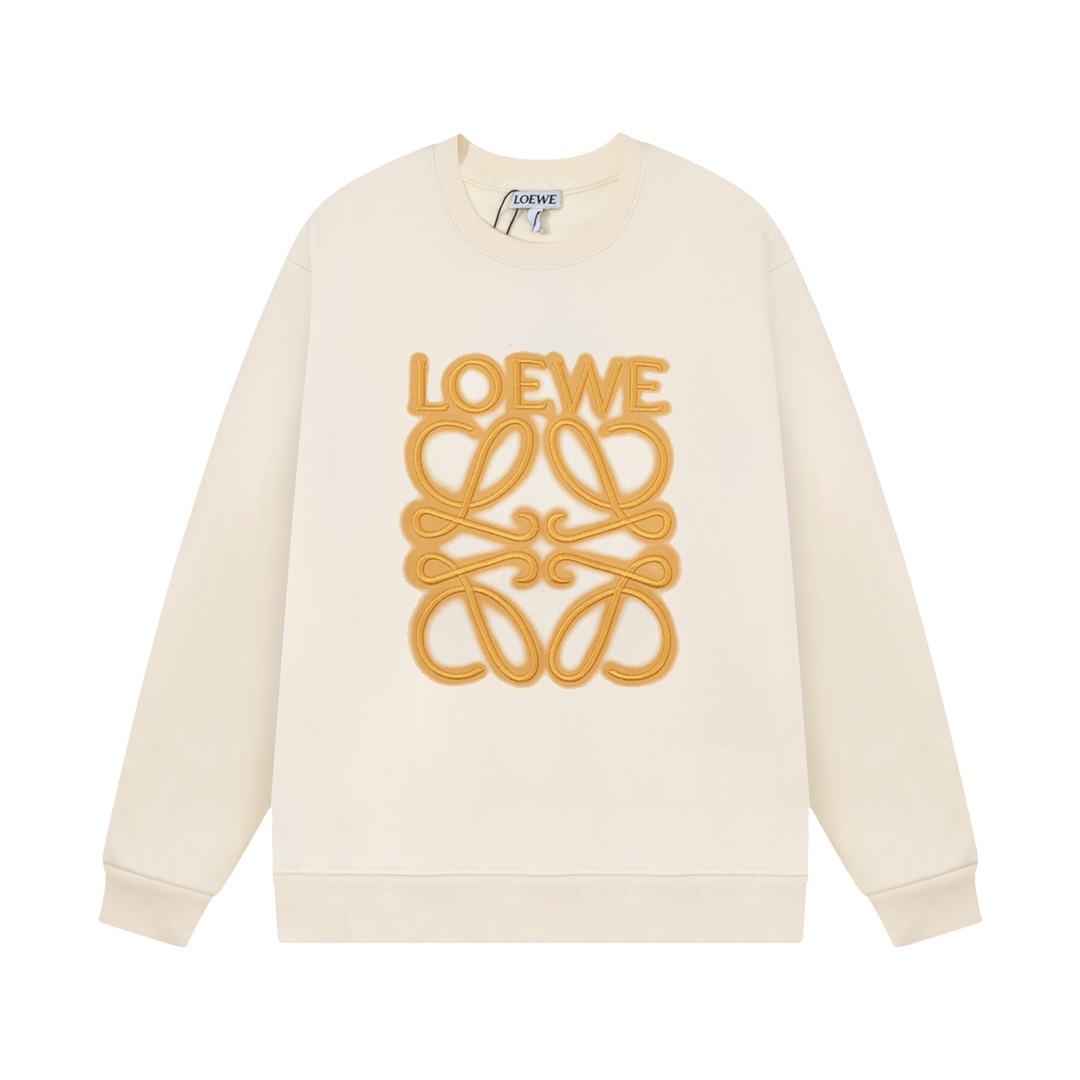 Loewe Embroidered Large Logo Crew Neck Sweatshirt