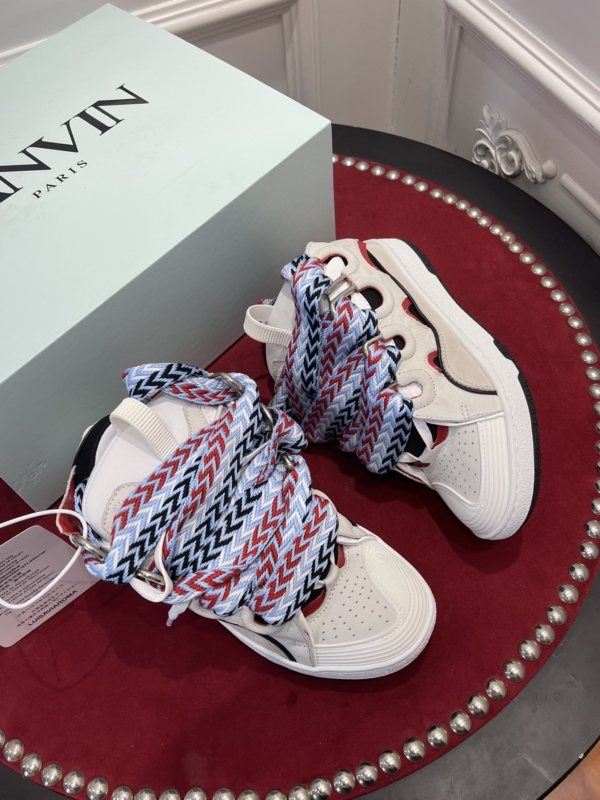 Lanvin Leather Curb Sneakers