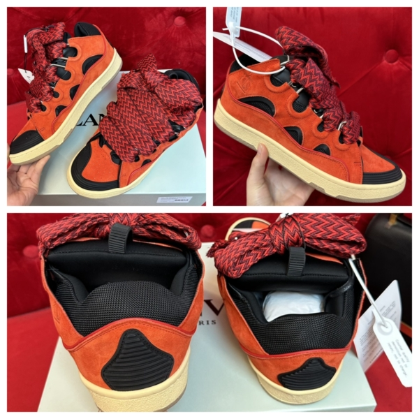 Lanvin Leather Curb Red