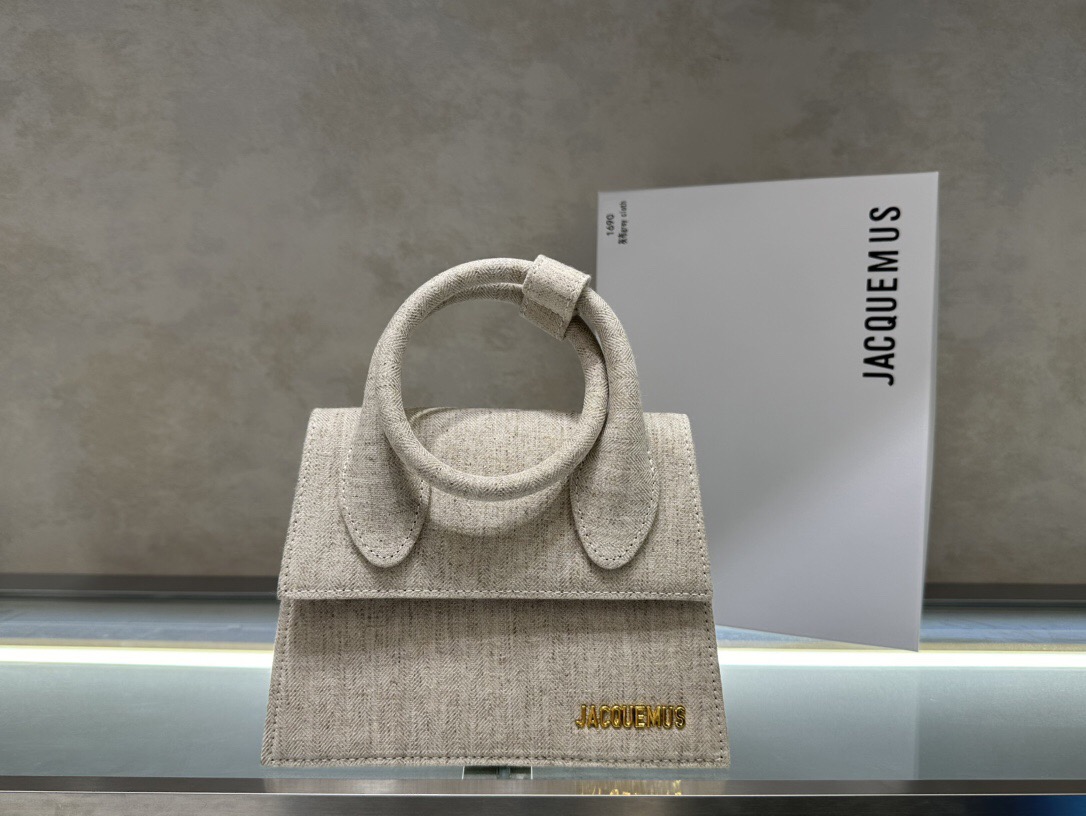 Jacquemus Le Chiquito Noeud cotton canvas shoulder bag