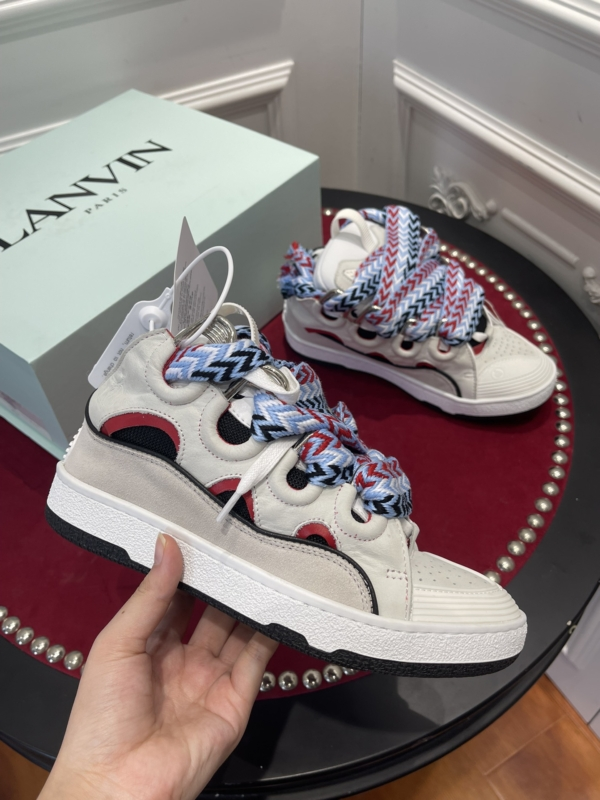 Lanvin Leather Curb Sneakers