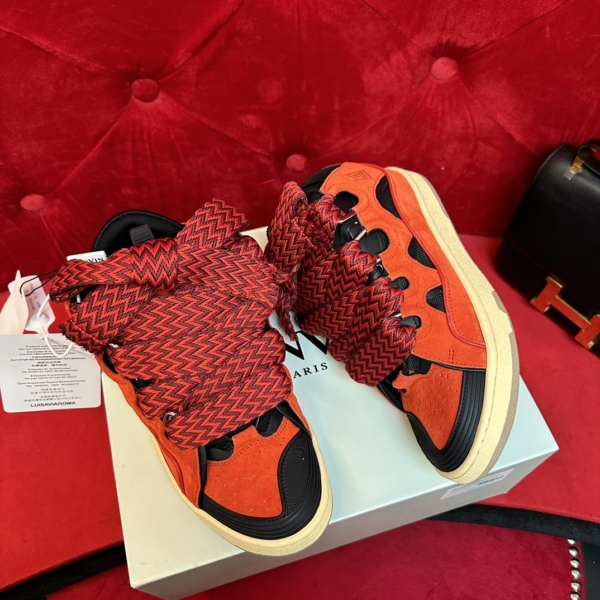 Lanvin Leather Curb Red