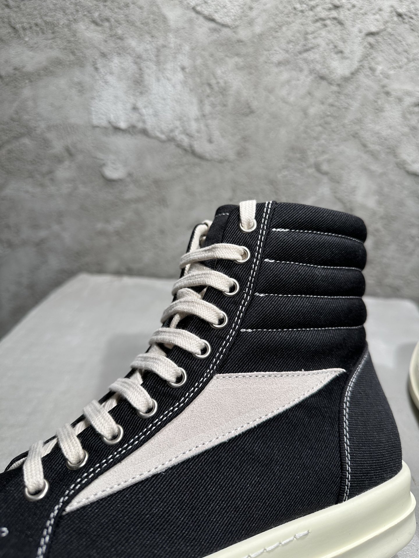 Rick Owens Wmns Lido DRKSHDW Vintage High Black Milk DS01D1810 NDKLVS 911
